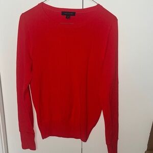 Ann Taylor Vibrant Red Crew Neck Sweater